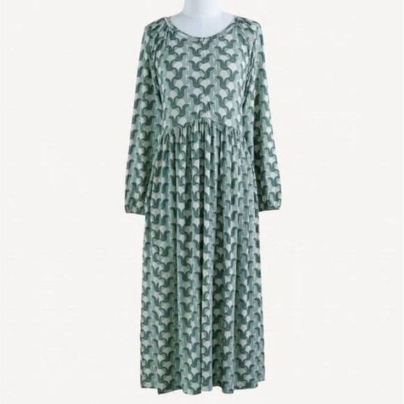 kate quinn Dresses & Skirts - Kate Quinn dress xxl 2x green trojan horse long sleeve scoop neck bamboo new nwt